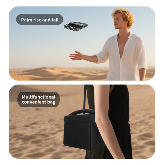 RC Drone with Camera, Follow Mode Auto Flight, Mini Foldable Quadcopter, Full Protective Mesh Propeller Guards, Crash-Resistant, Adjustable Speed, One-Key Takeoff/Landing, Remote Control Airplane UAV