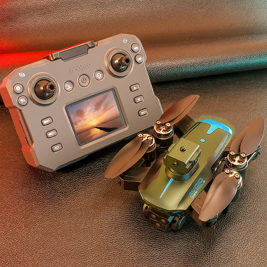 Hobby Drone with Screen Remote Control, HD Dual Camera, Brushless Motor, Speed Adjustment, Altitude Hold & Hovering, One-Key Takeoff, 3D Flips, 2 Batteries, APP Control, LED Lights, Adult & Beginner-Friendly FPV Quadcopter