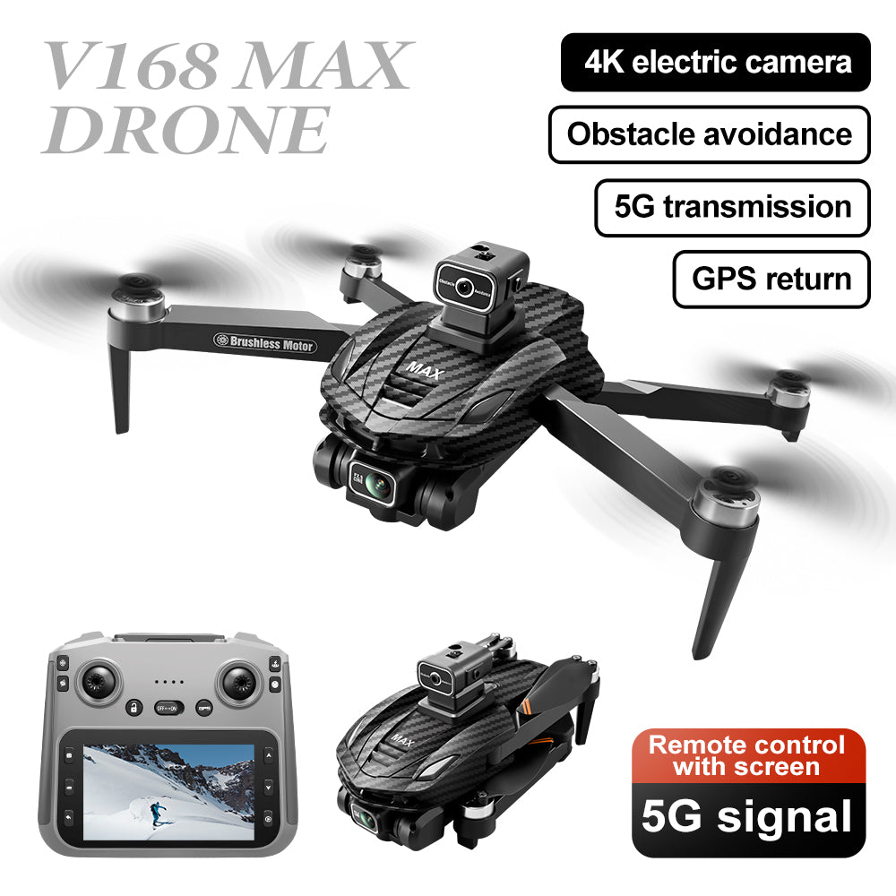 GPS Drone with 4K Camera, 4.5" LCD Display Screen Controller - Auto Return, Follow Me, Go Home, One Key Takeoff/Landing, Altitude Hold, LED Light, Quadcopter for Aerial Photography Control and Video Recording, Adult Beginner-Friendly FPV RC Quadcopter