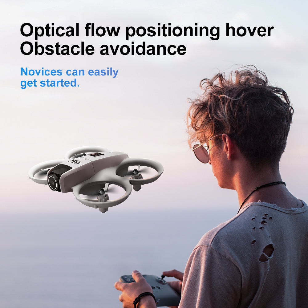 Small Drone with Dual Cameras, Propeller Guard, Altitude Hold, One-Key Takeoff, 3D Flips, 2 Batteries, Intelligent Obstacle Avoidance, Remote Control Helicopter Airplane, Hovering, APP Control, LED Lights, for Beginners FPV Palm Takeoff Mini Quadcopter