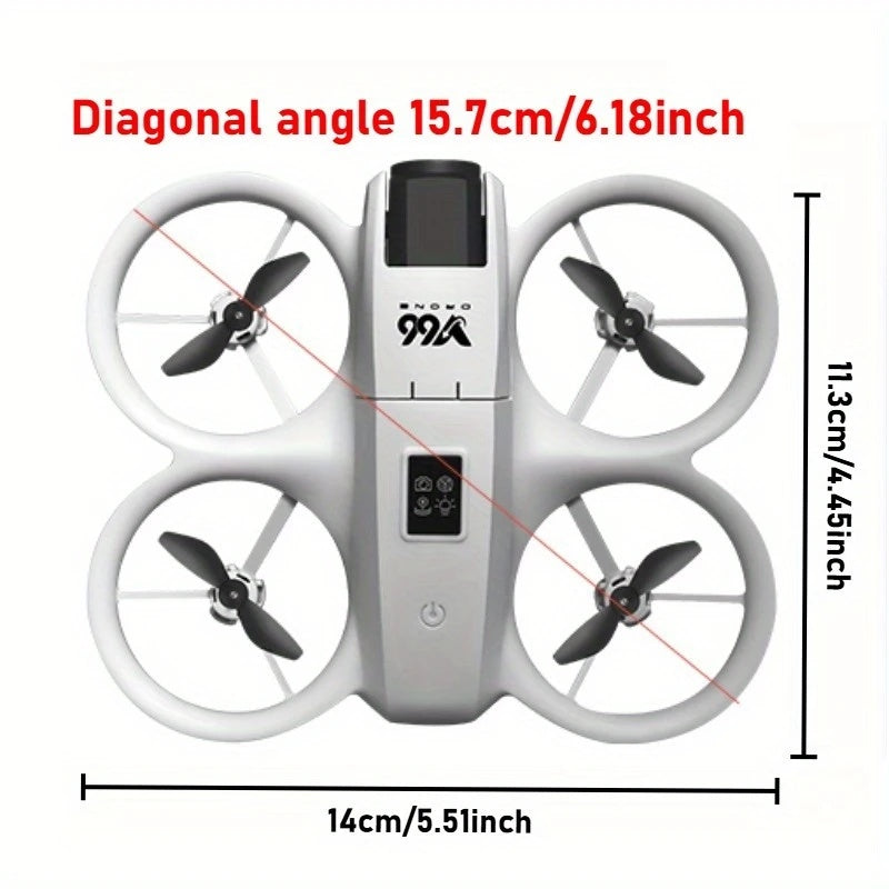 Small Drone with Dual Cameras, Propeller Guard, Altitude Hold, One-Key Takeoff, 3D Flips, 2 Batteries, Intelligent Obstacle Avoidance, Remote Control Helicopter Airplane, Hovering, APP Control, LED Lights, for Beginners FPV Palm Takeoff Mini Quadcopter