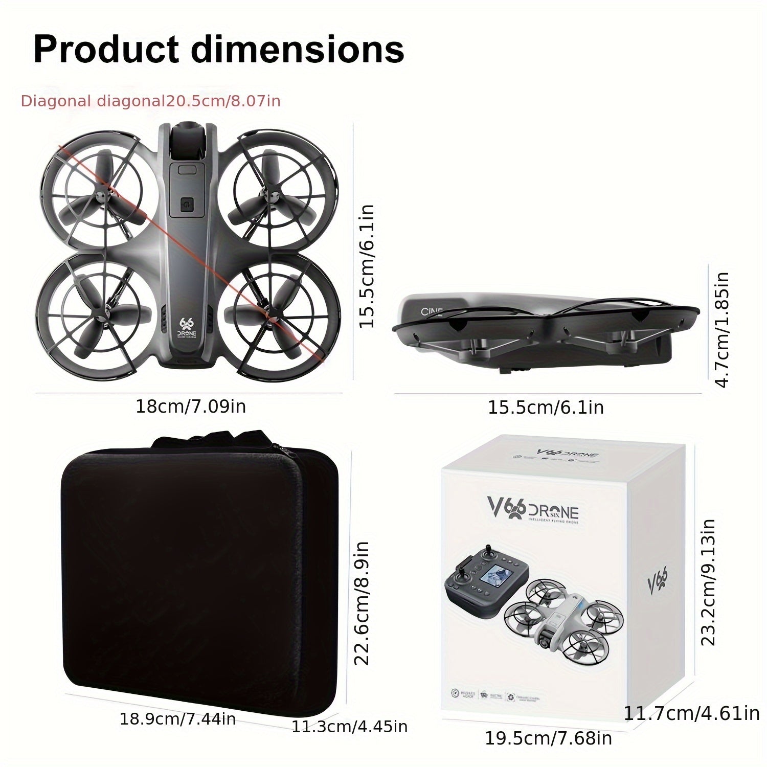 RC Drone w/ Display Screen Remote, Dual 180° Adjustable Cameras, Optical Flow, Brushless Motor, 360° Propeller Guard, One Key Takeoff/Landing, Headless Mode, Waypoint Flight. 2 Batteries & Full Accessories, Beginner-Friendly Quadcopter